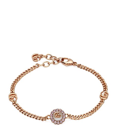 gucci daisy chain bracelet|925 Sterling Silver Double G Flower Chain Bracelet .